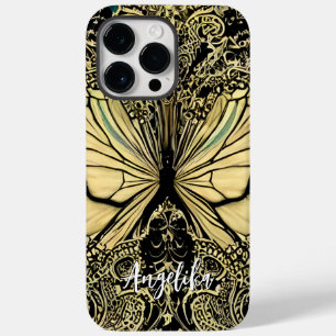 Coque Case-Mate iPhone Papillons personnalisés noirs et or