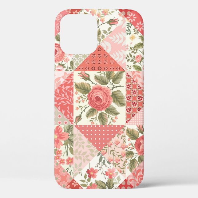 Coques Case-Mate iPhone Papillons rose Patchwork sans couture (Verso)