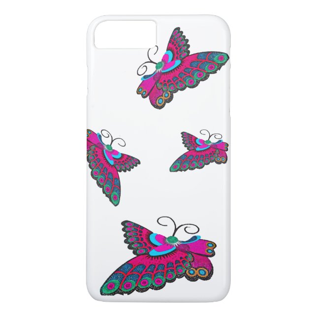 Coques Case-Mate iPhone Papillons roses (Dos)