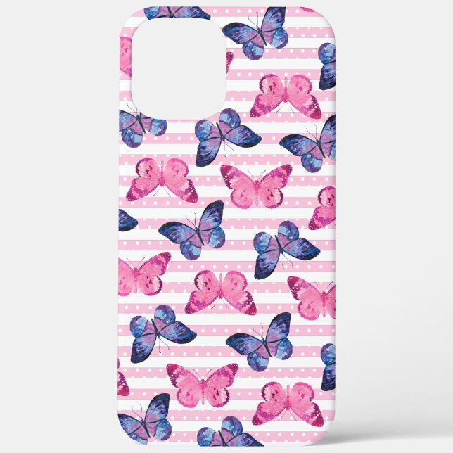 Coques Case-Mate iPhone Papillons roses mignons (Verso)