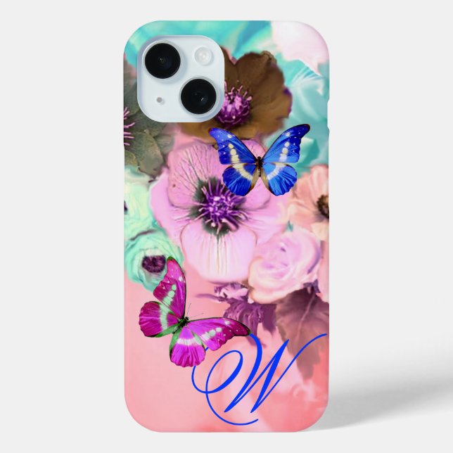 COQUES Case-Mate iPhone PAPILLONS, ROSES SARCELLES ET ANÉMONES (Verso)