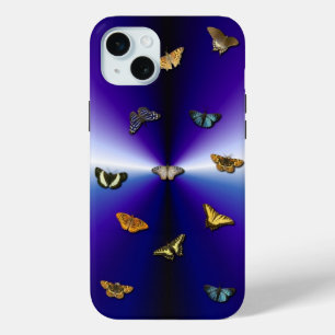 Coque Case-Mate iPhone Papillons sur arc-en-ciel violet