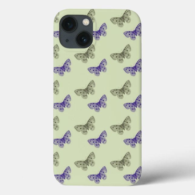 Coques Case-Mate iPhone Papillons verts et violets (Verso)