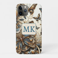 Papillons vintages Steampunk Monogramme