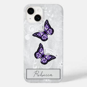 Coque Case-Mate iPhone Papillons violets brillants