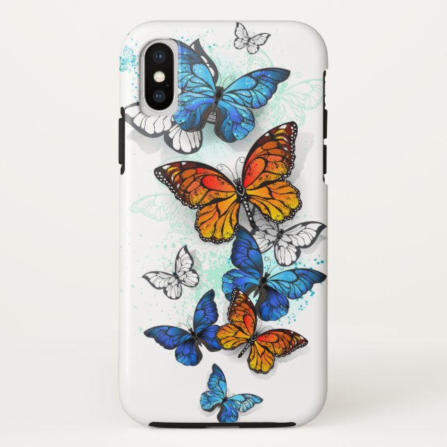 Coques Case-Mate iPhone Papillons volants Morpho et Monarch (Dos)