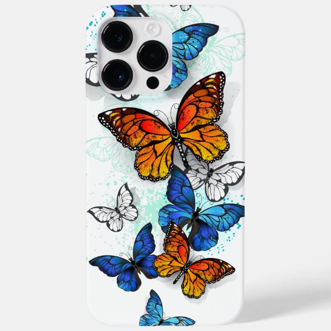 Coques Case-Mate iPhone Papillons volants Morpho et Monarch (Verso)