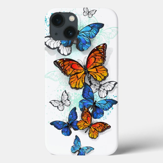 Coques Case-Mate iPhone Papillons volants Morpho et Monarch (Verso)