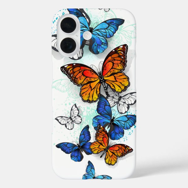 Coques Case-Mate iPhone Papillons volants Morpho et Monarch (Verso)