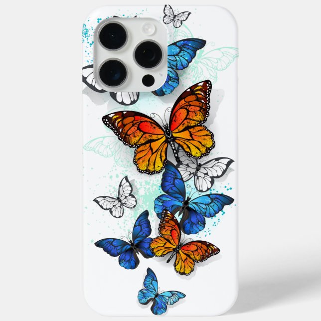 Coques Case-Mate iPhone Papillons volants Morpho et Monarch (Verso)