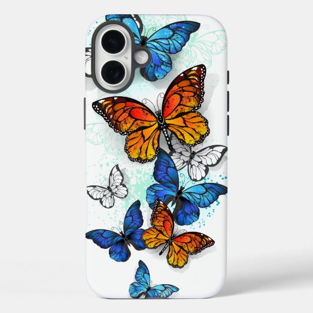Coques Case-Mate iPhone Papillons volants Morpho et Monarch (Verso)