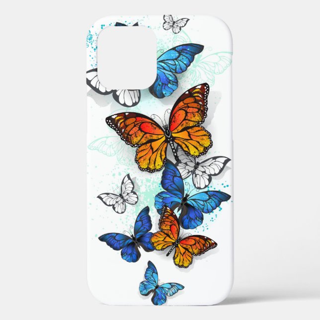 Coques Case-Mate iPhone Papillons volants Morpho et Monarch (Verso)