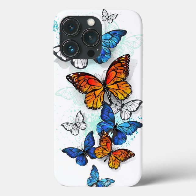 Coques Case-Mate iPhone Papillons volants Morpho et Monarch (Verso)