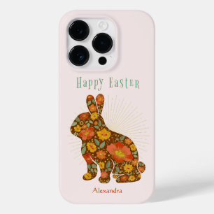 Coque Case-Mate iPhone Pâques Bunny Gold Floral Personnalisé