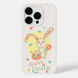Coque Case-Mate iPhone Pâques Cute Bunny Moderne Pastel Floral