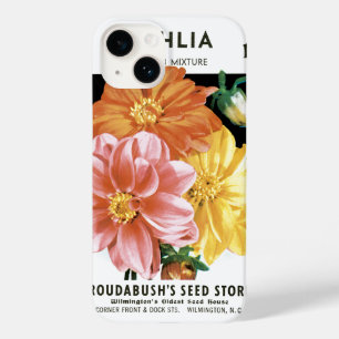 Coque Case-Mate iPhone Paquet de semences vintage, Fleurs de jardin Dahli