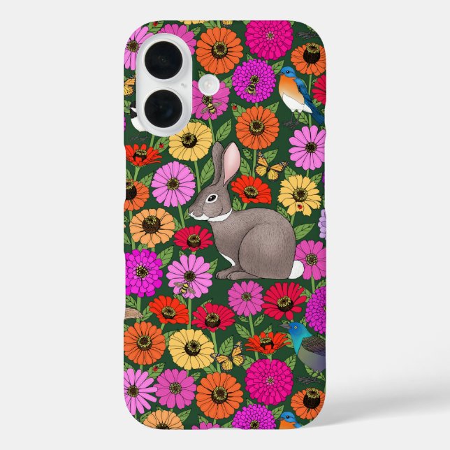 Coques Case-Mate iPhone par ma fenêtre... oiseaux, abeilles, lapins, papil (Verso)