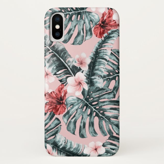 Coques Case-Mate iPhone Paradis Rose Île Tropicale Fleur Botanique (Dos)