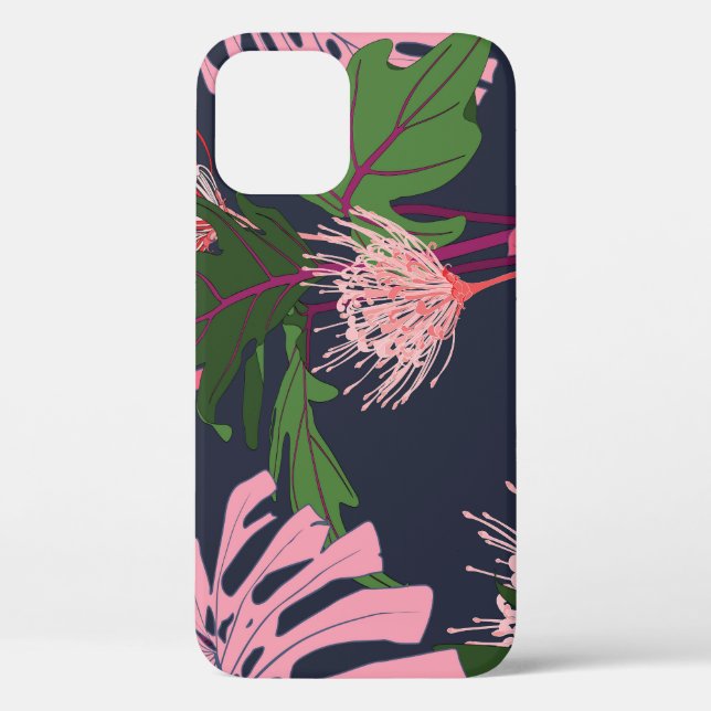 Coques Case-Mate iPhone Paradis tropical : Feuilles et fleurs exotiques (Verso)
