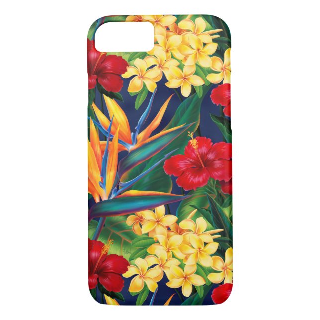 Coques Case-Mate iPhone Paradis tropical Floral Vertical Hawaï (Dos)