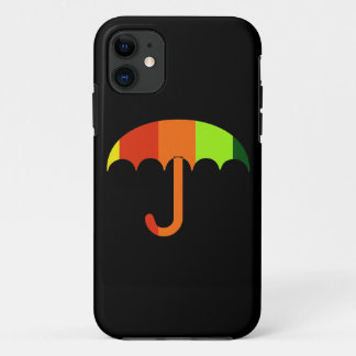 Coque Case-Mate iPhone Parapluie arc-en-ciel sur Arrière - plan noir