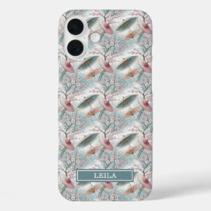 Coque Pour iPhone 16 Plus Parapluie Japonais Sakura Motif Monogrammé