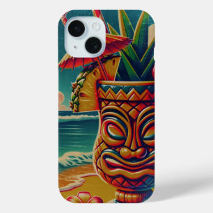 Coque Case-Mate iPhone Parapluie Tiki Tropical Boisson Vintage Fête Luau