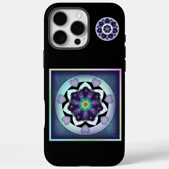 Coques Case-Mate iPhone Parapluie violet & coeurs .7 (Verso)