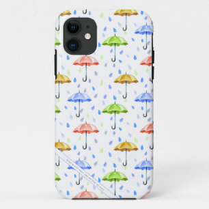 Case-Mate iPhone Case Parapluies colorées et gouttes de pluie tombent