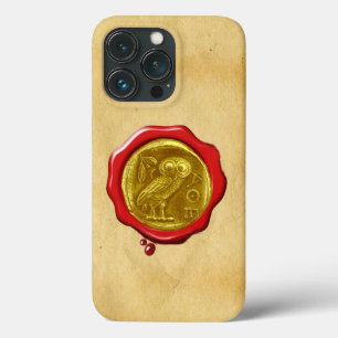 Case-Mate iPhone Case PARC DE SCEAU ROUGE ANTIQUE OWL OR JAUNE Cas