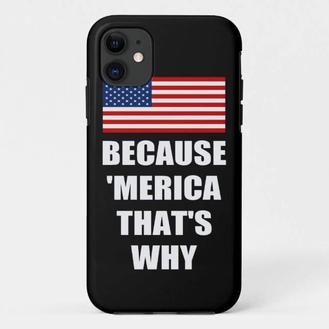 Coques Case-Mate iPhone PARCE QUE MERICA QUI EST POURQUOI cas de l'iPhone (Dos)