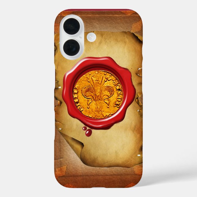 Coques Case-Mate iPhone Parchemin de cire ANTIQUE OR FLORENTINE FORINT (Verso)