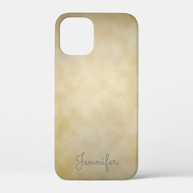 Coques Case-Mate iPhone Parchemin vieillissant élégant avec nom (Verso)
