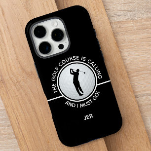 Coque iPhone 16 Pro Parcours de golf Devis Mens Funny Golfer Cadeau No