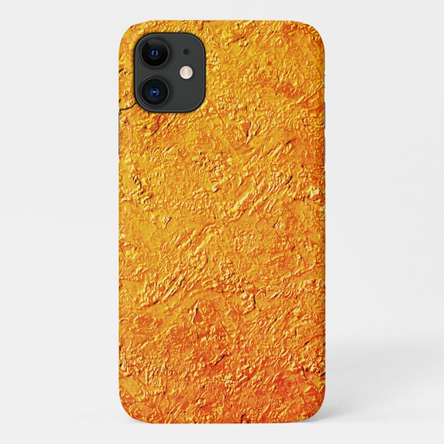 Coques Case-Mate iPhone Parede défaitecom textura amarela e laranja (Dos)
