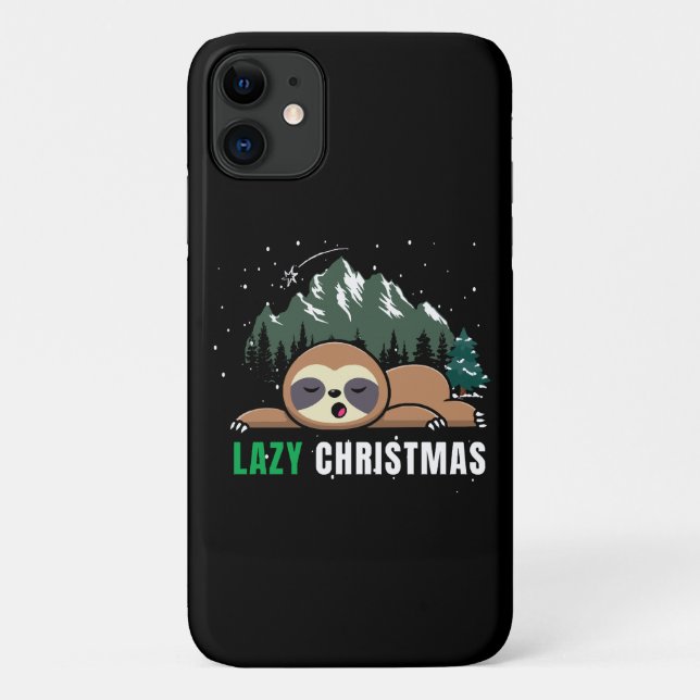 Coques Case-Mate iPhone Paresseux de Noël drôle (Dos)