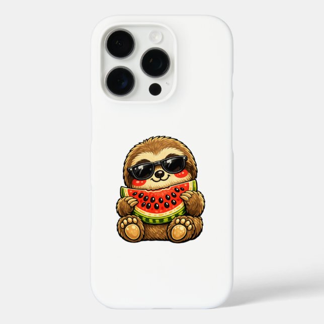 Coques Case-Mate iPhone Paresseux mignon avec pastèque (Verso)