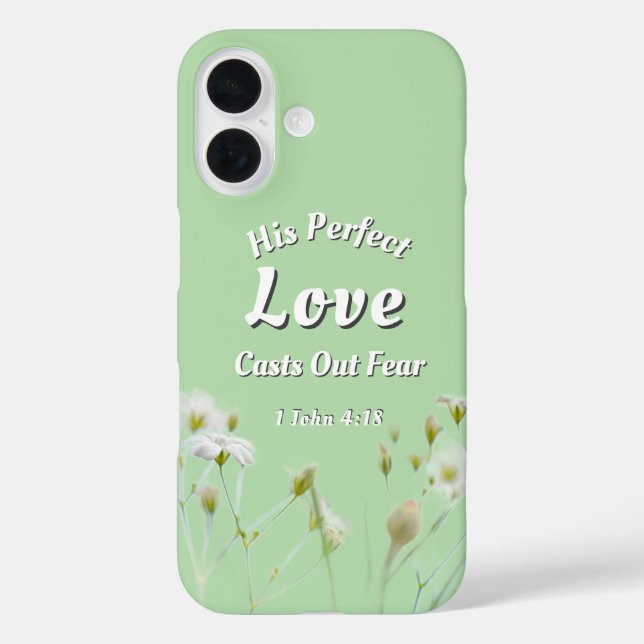 Coques Case-Mate iPhone Parfait Amour Chasse la Peur Floral Vert Clair (Verso)
