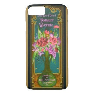Case-Mate iPhone Case Parfum floral Art nouveau étiquette turquoise or n