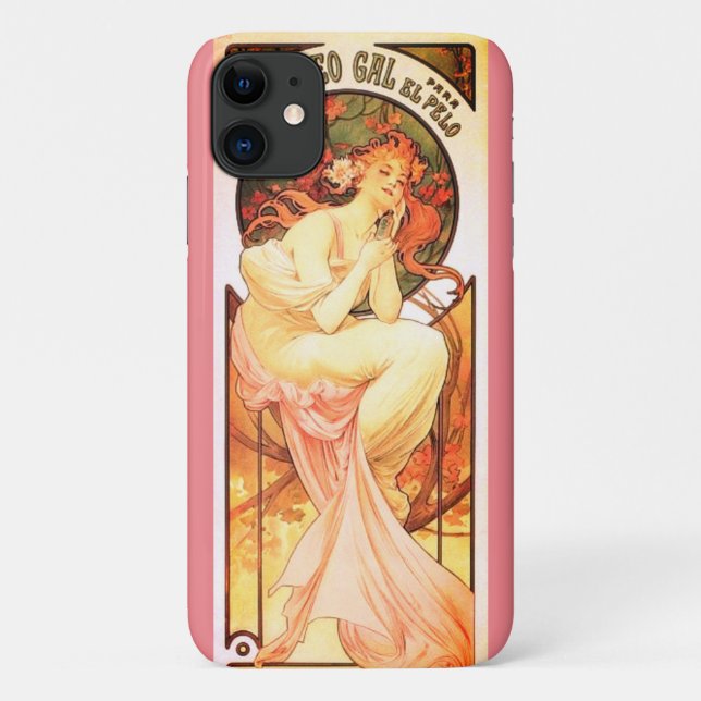 Coques Case-Mate iPhone Parfum floral d'alphonse mucha Art nouveau (Dos)