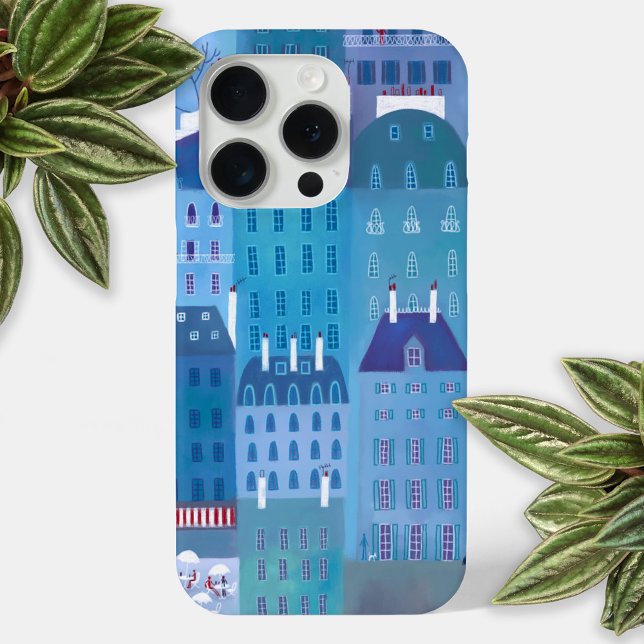 Coques Case-Mate iPhone Paris bleu (Paris France blue cell phone case)