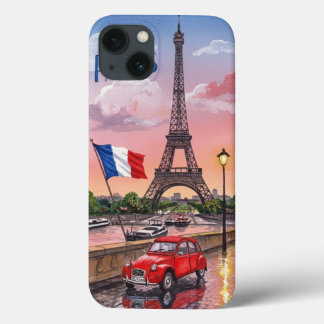 Case-Mate iPhone Case Paris Eiffel Tower: Romantic Watercolor Sunset Edi