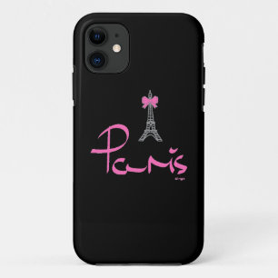 Coque iPhone 11 Paris-France-avec-la-Bow-Rose