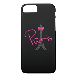 Coque iPhone 8/7 Paris, Tour Eiffel avec arc rose