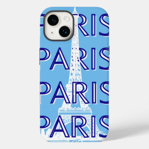 Coque Case-Mate iPhone Paris Travel Art, Travel Art, Preppy Art, Bleu