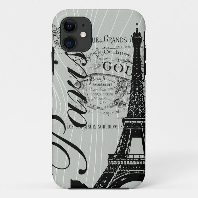 Coques Case-Mate iPhone Paris Vintage & Tour Eiffel (Dos)