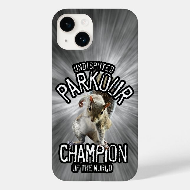 Coques Case-Mate iPhone Parkour Squirrel - drôle freerunning (Verso)