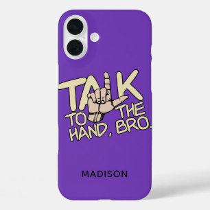 Coque Pour iPhone 16 Plus Parler au nom personnalisé main