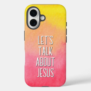 Coque Pour iPhone 16 Parlons de Jésus Pink Ombre