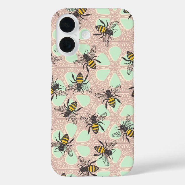 Coques Case-Mate iPhone parme à la menthe fleurie (Verso)